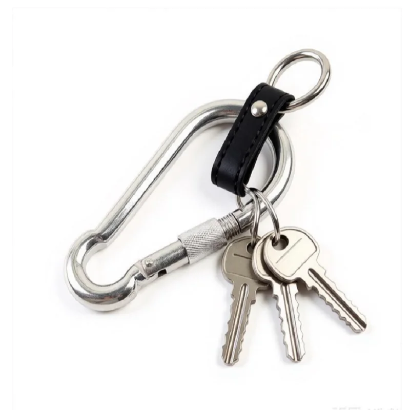Heavy Duty Carabiner Stainless Steel Spring Quick Link Buckle Ring With Screw for Durable & Rust-Free Clips for Gym Swing Dog