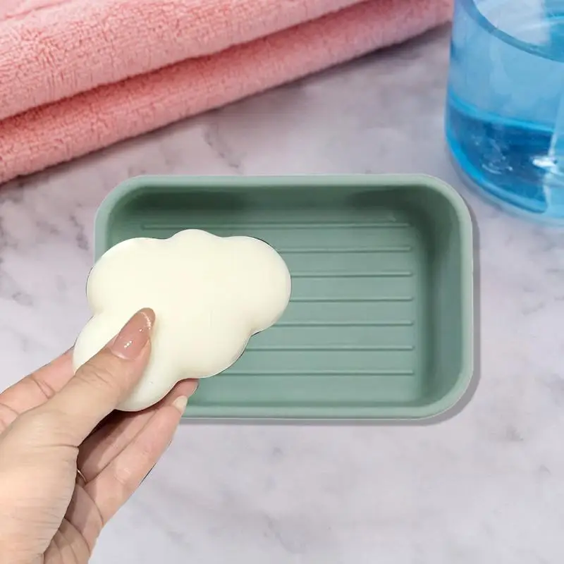 Leak-Proof Soap Case Anti-Slip Silicone Soap Box Portable Soap Dish With Lid Space Saving Soap Case For Business Trip Vacation