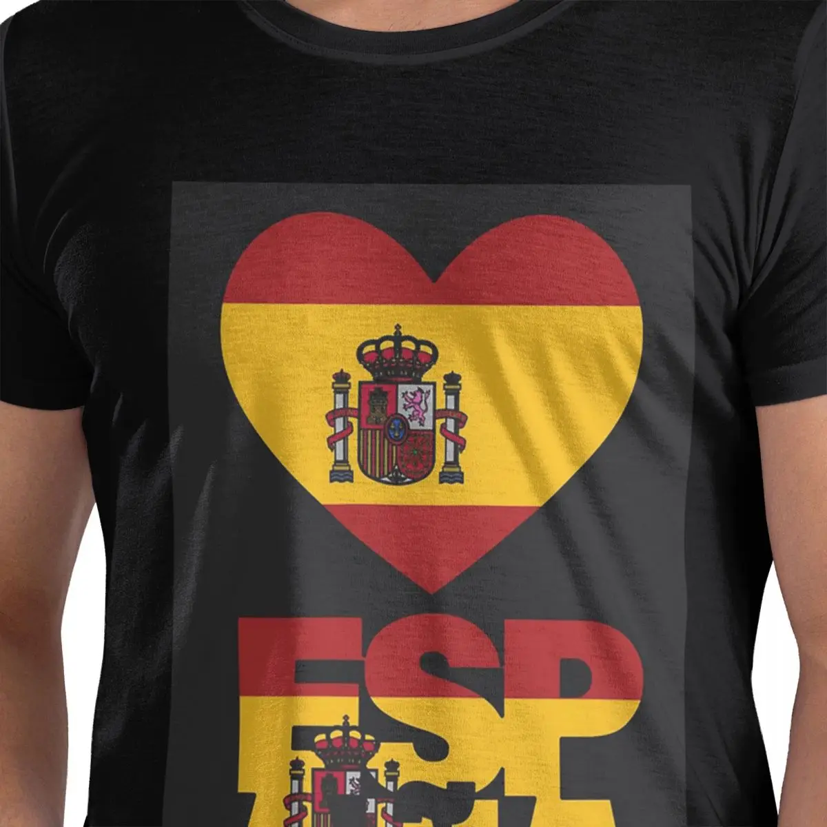 

Карта флага Испании (2) Футболка из 100% хлопка, мужские классические футболки, мужские футболки с круглым вырезом и коротким рукавом, S-6XL