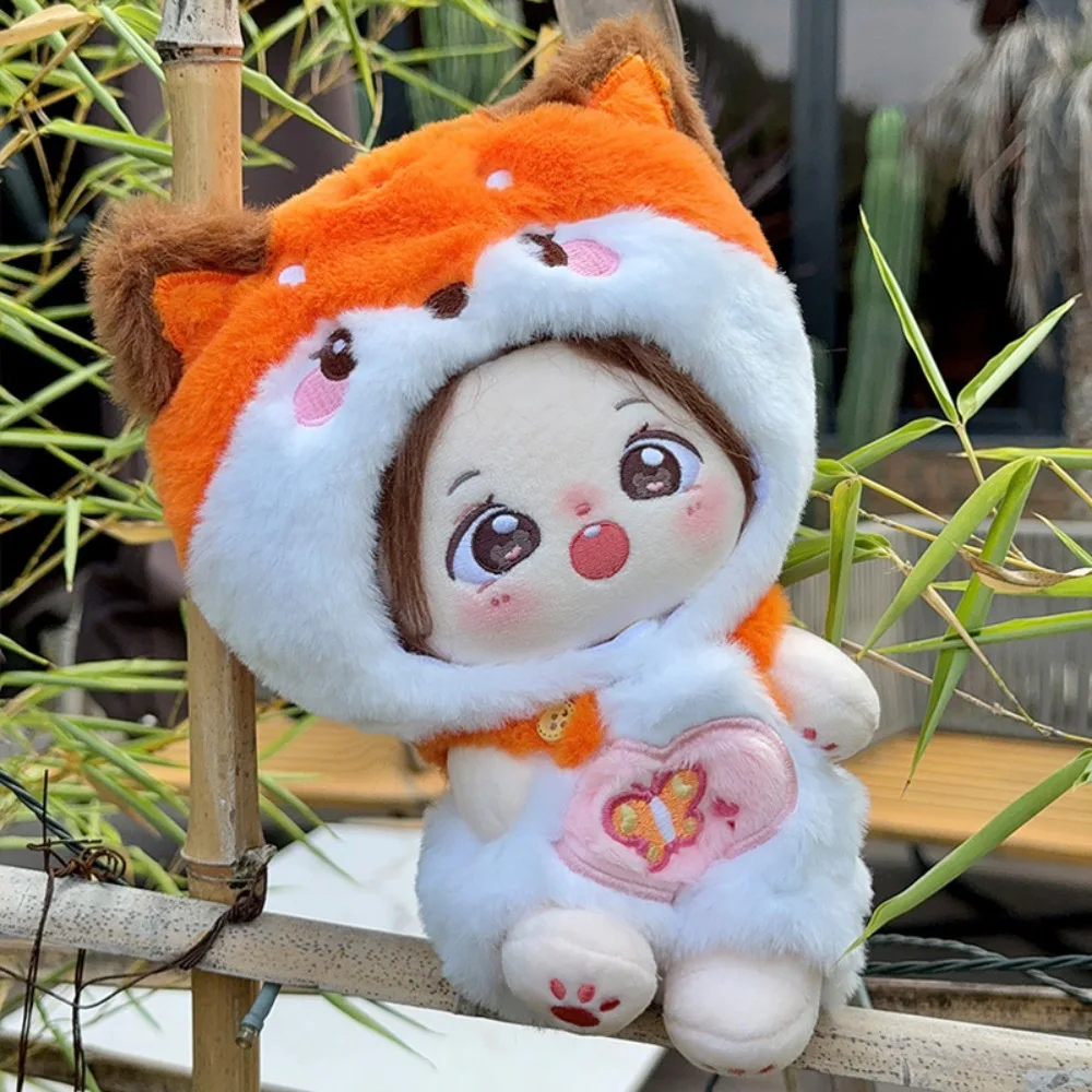 Animal Headcover Cotton Doll Clothes Set Lucky Cat Dress Up Cotton Doll Plush Suit Fashion Kawaii Plush Dolls Clothes