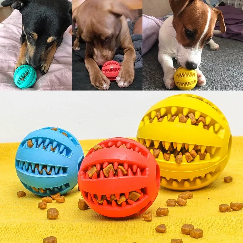 

Cloududa Pet Dog Leakage Toy Balls Total 2pcs Buy One Get One Free 7cm Teething Puzzles Anti-boring