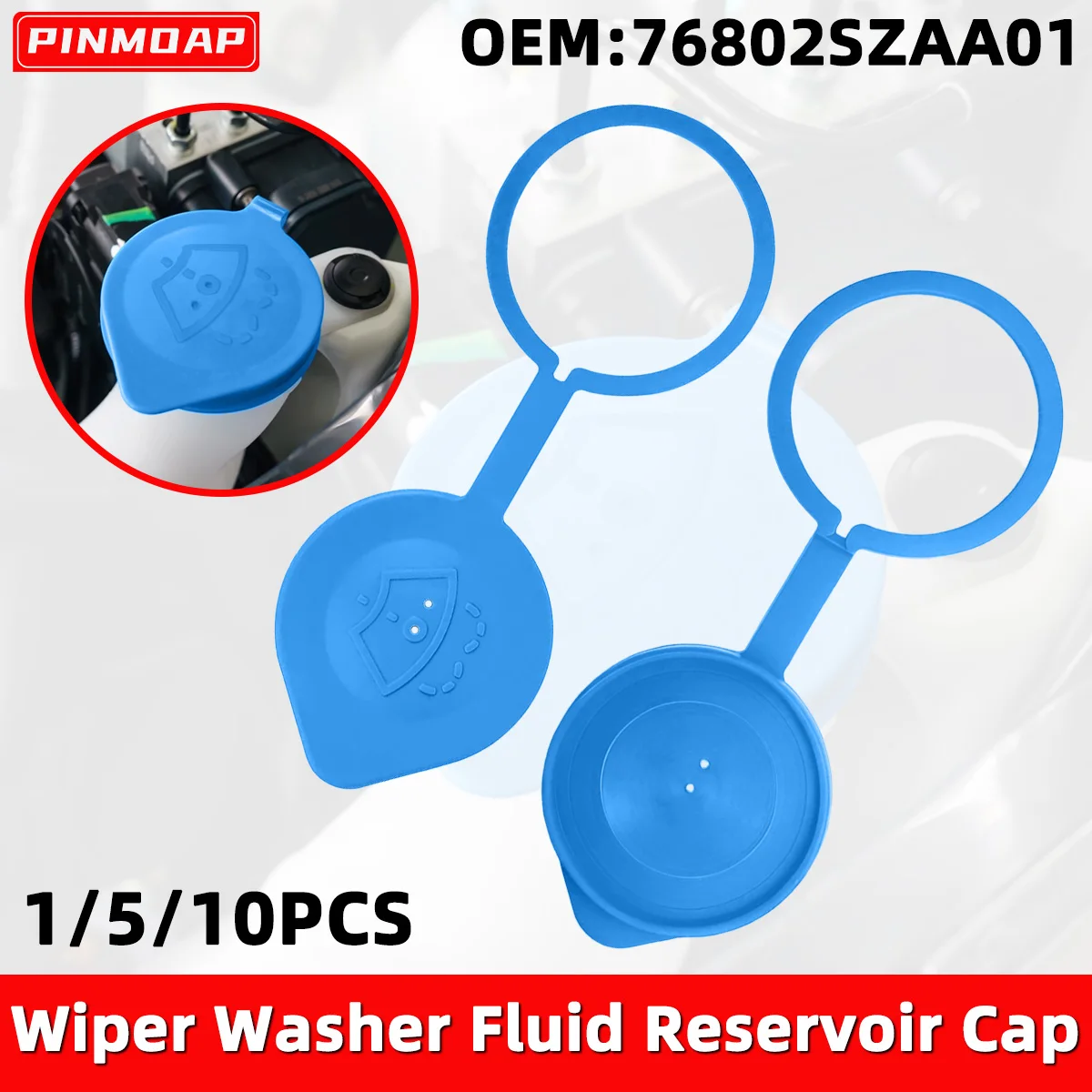 PINMOAP Auto Windschutzscheibe Reinigungsflüssigkeit Reservoir Kappe Ist Geeignet Für HONDA JAZZ CR-V HR-V Auto Flüssigkeit Lagerung Kappe 76802-SZA-A01
