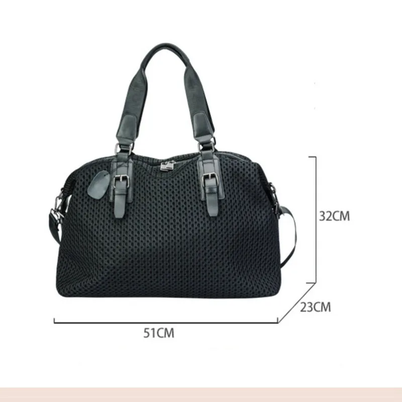 Volasss Black Women Travel Totes Nylon Handbag Female Large Capacity Storage Bags Fashion Messenger Overnight Weekender Bag 2024