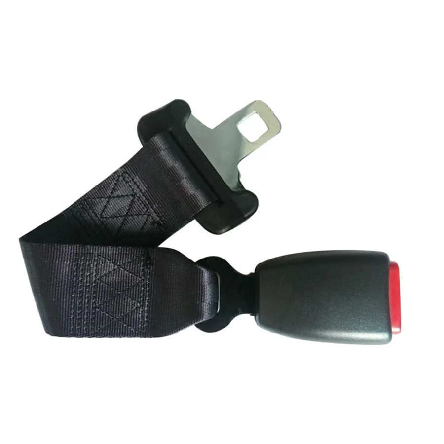 1PIECE 35CM Black Car Seat Seatbelt Adjustable Safety Belt Extender Extension 25MM Buckle