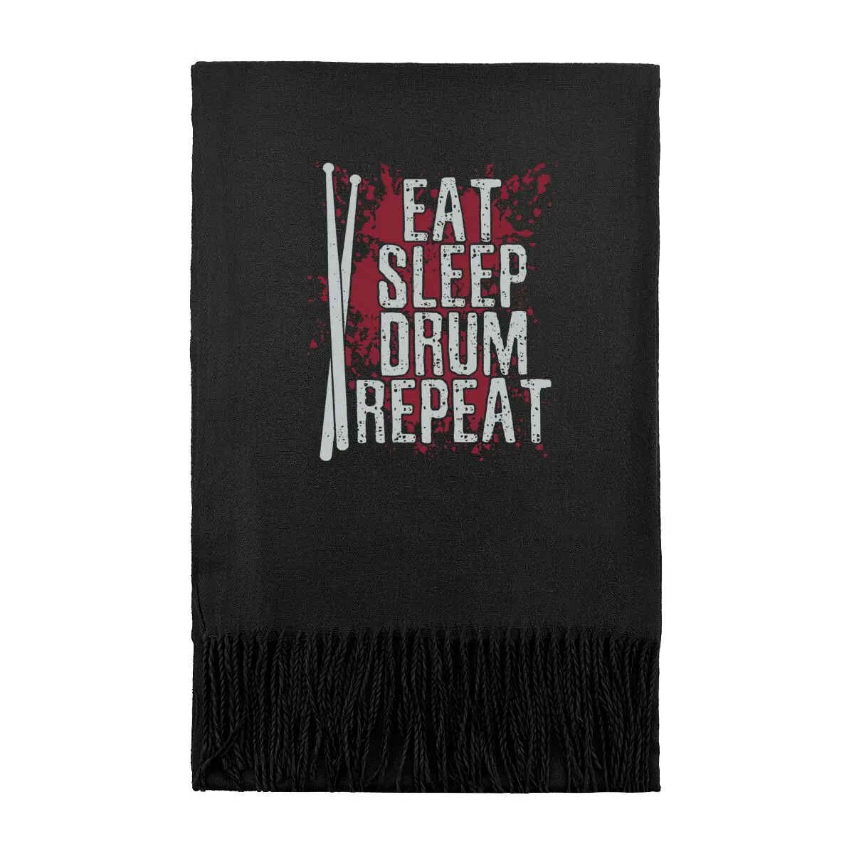 

Барабанная повторная музыка - вдохновленный "Drum" Повторите текст Дизайн Минималистичный модный длинный шарф Теплый