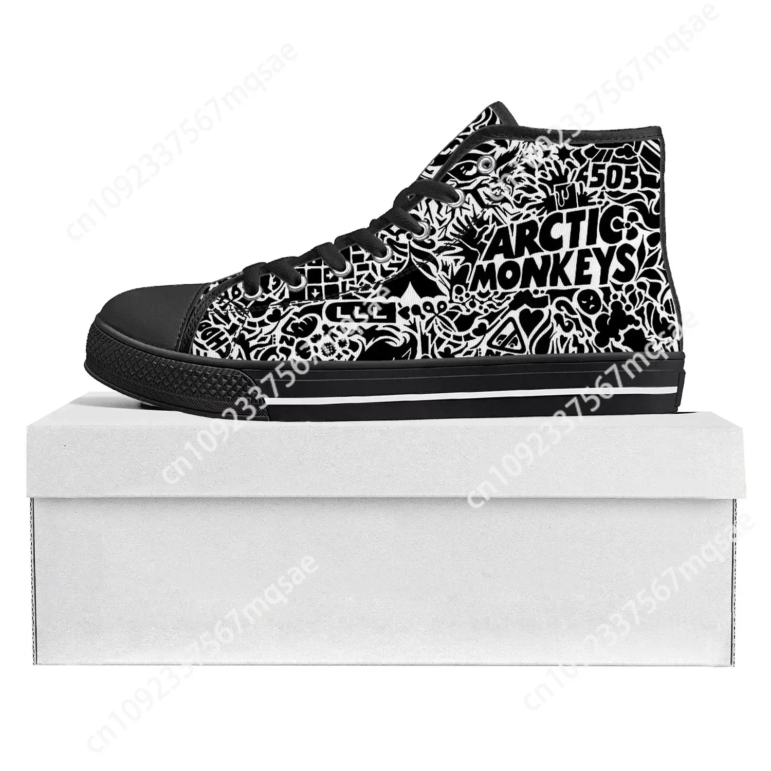 

Arctic Monkeys Rock Band Pop High Top High Quality Sneakers Mens Womens Teenager Canvas Sneaker Casual Couple Shoes Custom Shoe