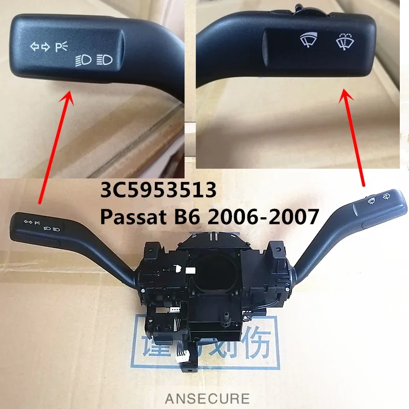 

New Steering Control Switch Turn Singal Switch Wiper Switch For VW Passat B6 2006 2007 3C5953513 3C5 953 513