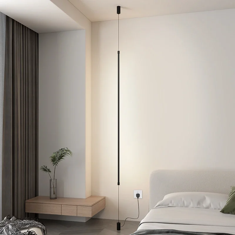 Modern Floor Lamp 120cm Black Led Floor Light Decoration Home Lighting for Living room Bedroom Dining room Indoor Light Fixtures