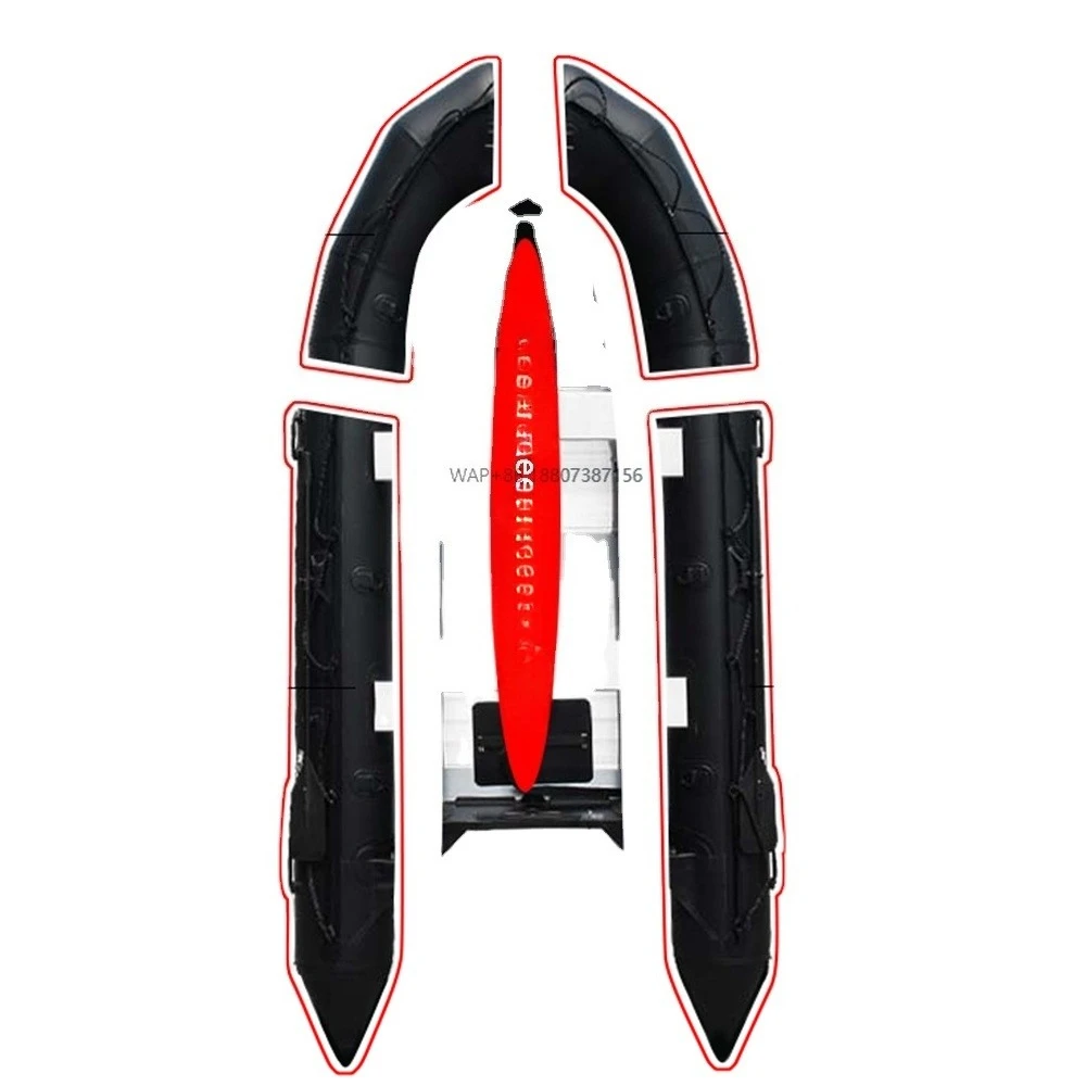 1.2 مللي متر بولي كلوريد الفينيل المضادة للتصادم الصيد البحري سرعة طوف كاياك التجديف اكسسوارات الألومنيوم الطابق قارب الاعتداء قابل للنفخ تجمع #1