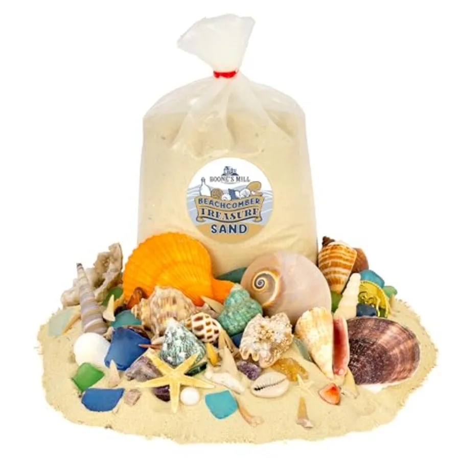 Beachcomber Treasure Hunt 2-Pack - Beach Paydirt With Shells, Sea Glass, Pearl, Fossils And Crystals