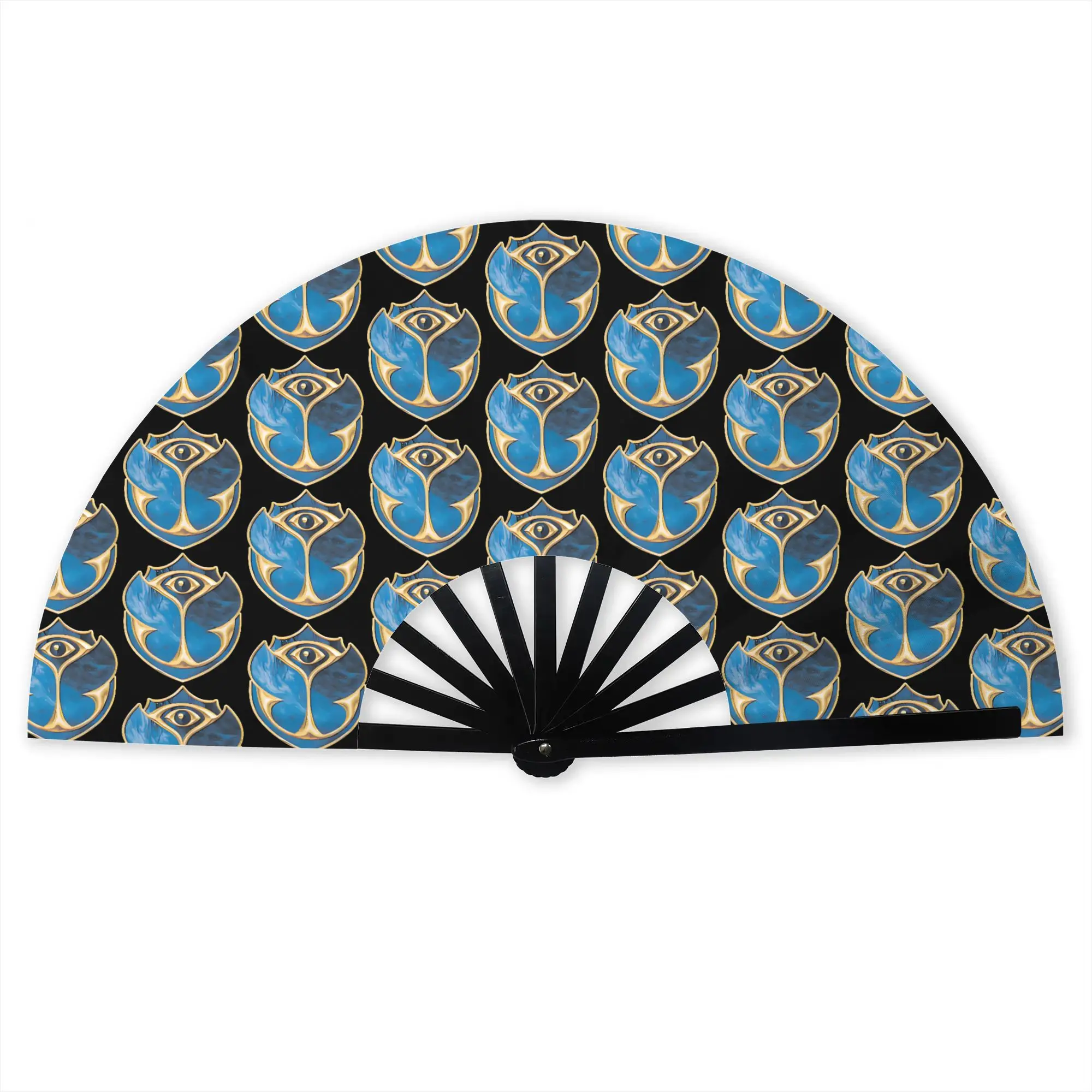 T-Tomorrowland Badge Hand Fan Promotional Gift Party EDM Festival Durable Folding Fans Unique Bulk Pack Fan