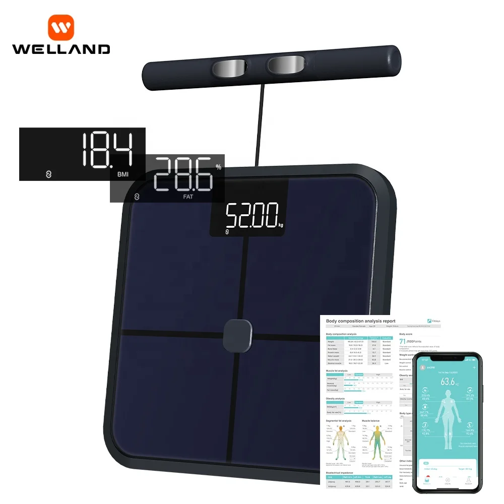 OEM/ODM Custom Best Weighing Scales for Weight Loss Body Fat Analyzer Smart Sensor Bmi Ito 180kg Max Bathroom Includes Printer