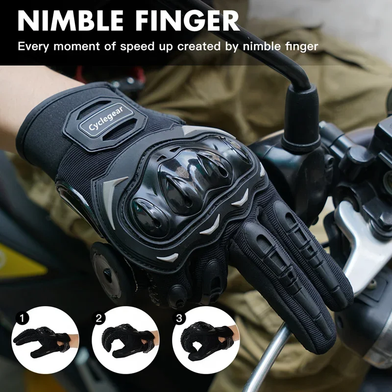 

Motorcycle Gloves Non-slip Protective Gloves For Outdoor Sports Riding Motocross Luvas Touch Screen Guante Moto Black Red Green