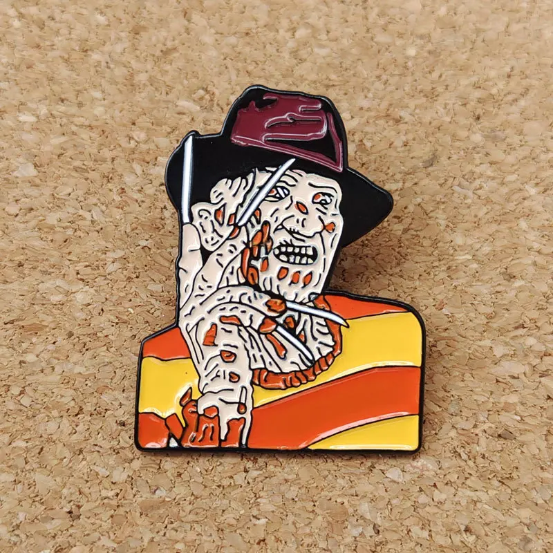 Horror Film Figure Enamel Pins Brooch Collecting Lapel Badges Men Women Fashion Jewelry Gifts Adorn Backpack Hat