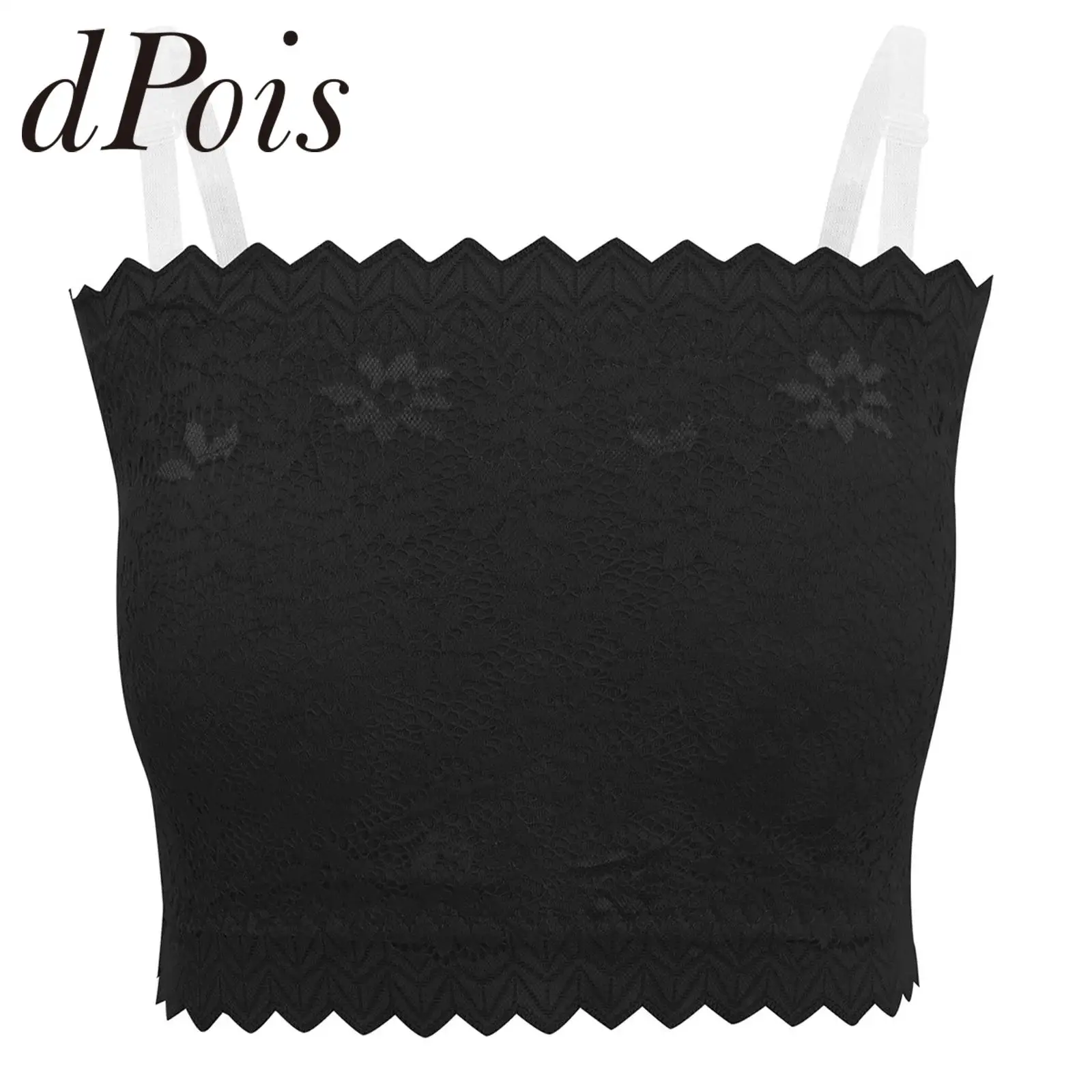 Separated Swimwear Girls Camis Kids Girls Swimming Bathing Tops Beachwear Teenage Strapless Lace Tube Top Vest
