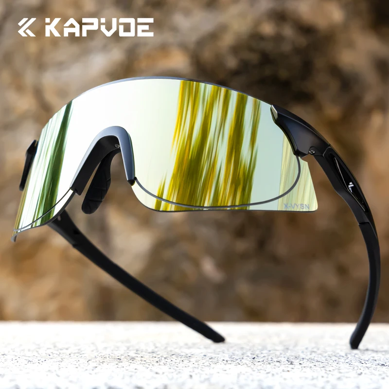 

Kapvoe Cycling Glasses Running Sunglasses MTB Riding Skating UV400 Fishing Goggles Man Woman Bike Bicycle Eyewear New 2025
