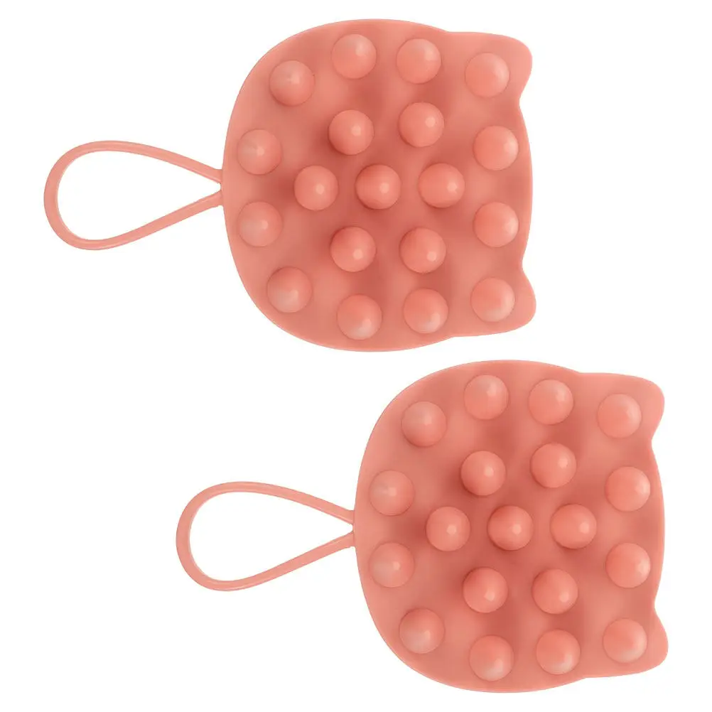 

2Pcs Hair Scalp Massager Soft Silicone Brush Shampoo Scalp Scrubber Deep Cleanser for Dandruff Removal Shower Hair Washing