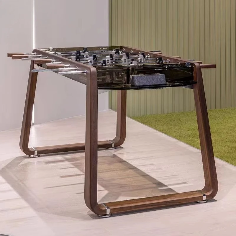 High-end Light Luxury Glass Football Table Indoor Home Entertainment Retractable Design Standard Football Table