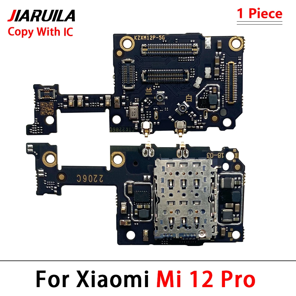 New For Xiaomi Mi 11 12 Lite Pro Poco F3 F4 5G SIM Card Holder Tray Slot Reader Socket Flex Cable
