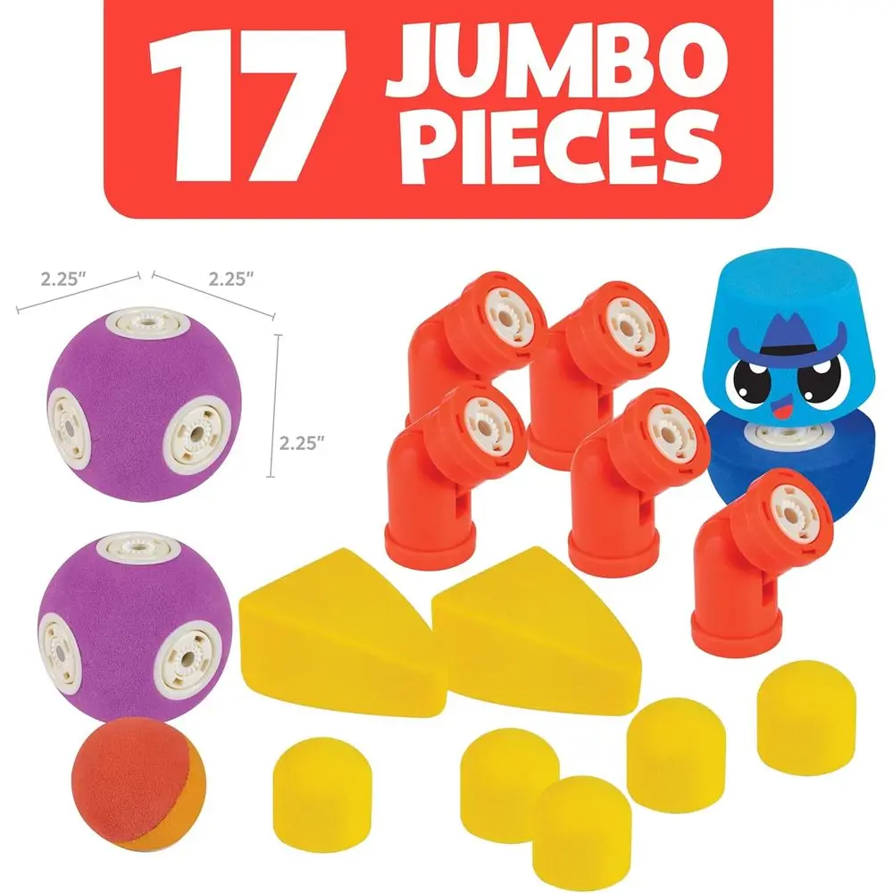 Set di blocchi magnetici in schiuma: giocattoli da bagno per bambini da 17 pezzi, giochi in età prescolare e sensoriale, dai 5 ai 5 anni