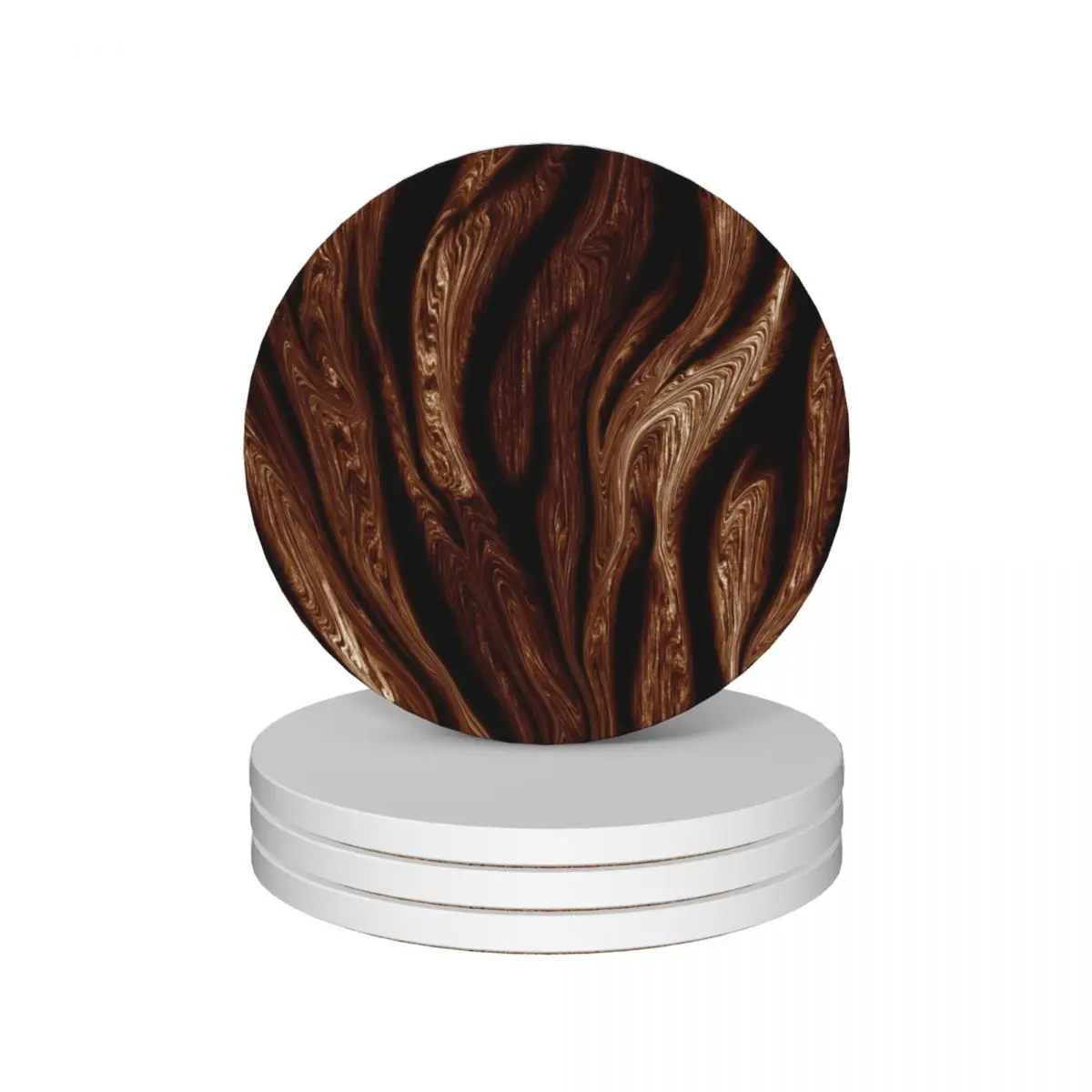 

Tiger Print Ceramic Coasters (Set of 4) plate coffee cute kitchen supplies Coasters