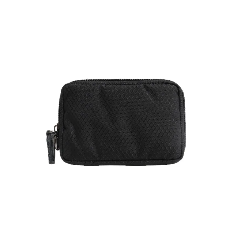 Men's Nylon Coin Pouch - Waterproof Mini Wallet with Quilted Design, Compact Handheld Bag for Outdoor & Daily Essentials