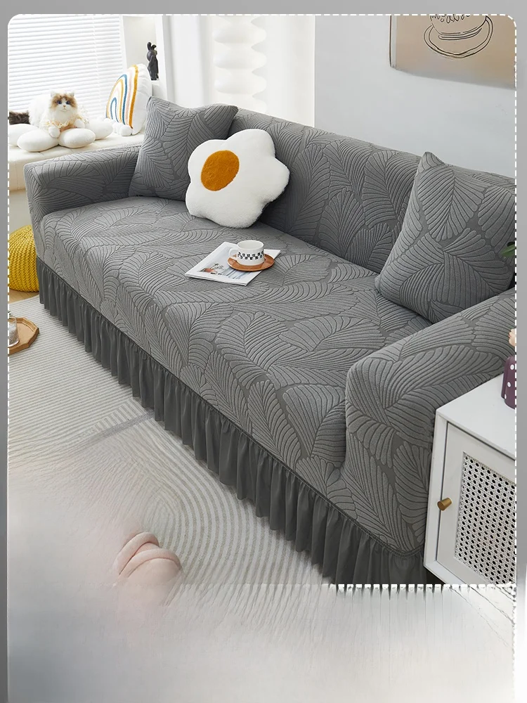 

Full-Coverage Sofa Cover Skirted Straight Row Feng Emperors Resistant to Scratches Elastic GuangFa New 2025 All-Season Un...