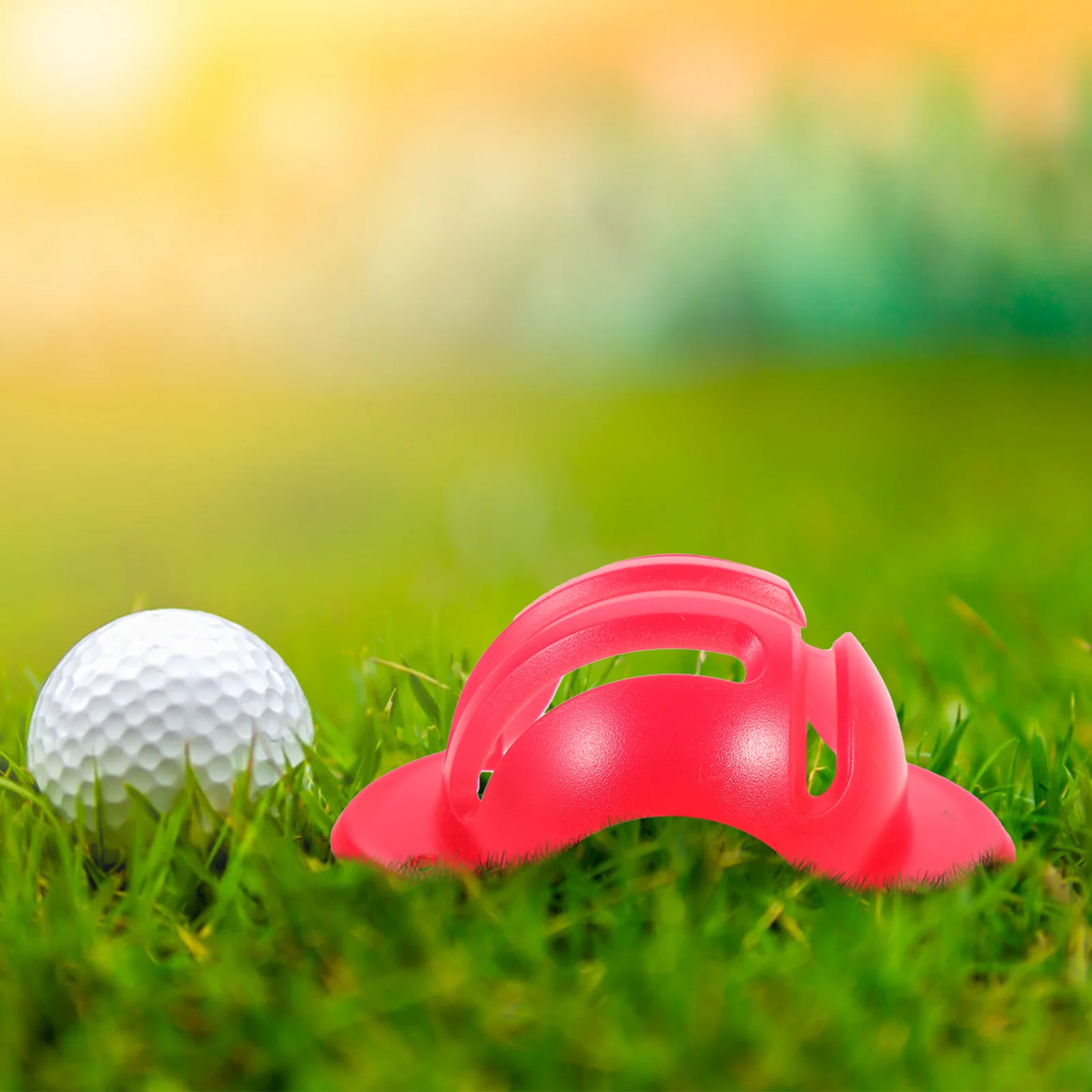 4 قطع من استنسل كرة الجولف المحمول، أداة تحديد محاذاة بلاستيكية ممتازة لممارسة الجولف، حجم صغير وخفيف الوزن #6