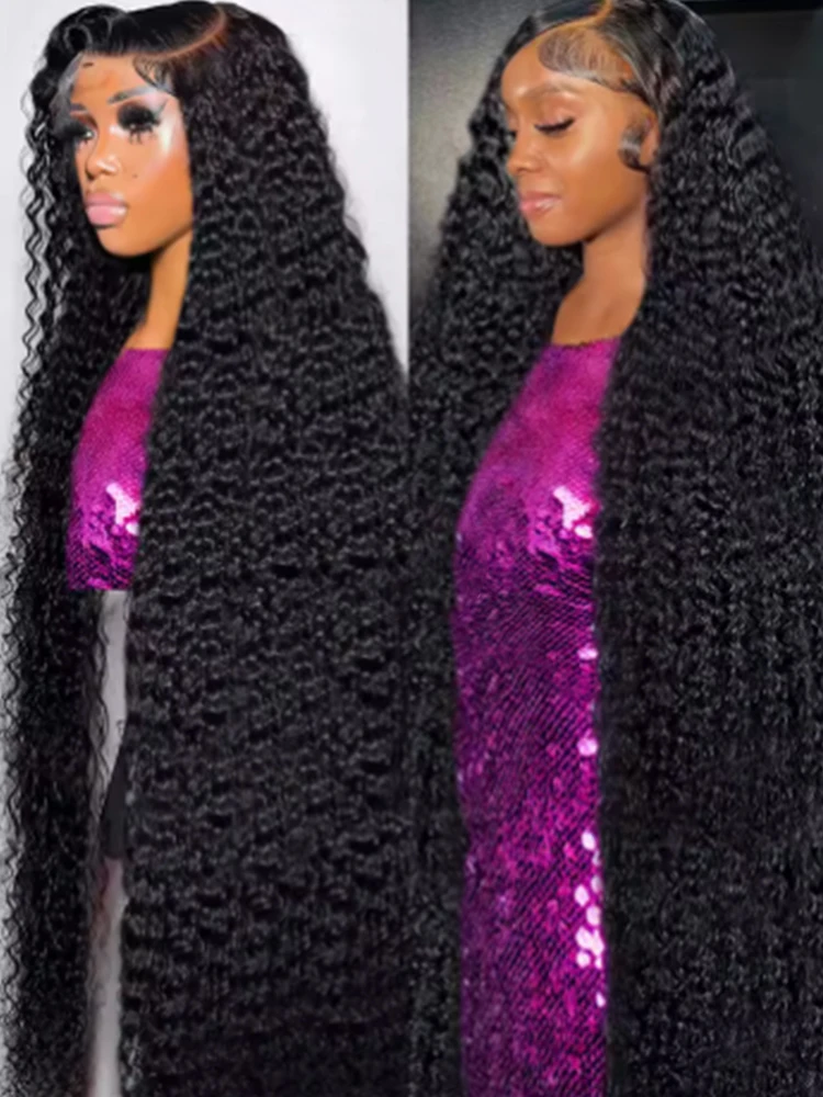 13x4 250% الكثافة فضفاض موجة عميقة خصلات الشعر المستعار الإنسان 13x4 HD المياه كير الدانتيل الباروكات الأمامية البرازيلي 40 بوصة للنساء #1