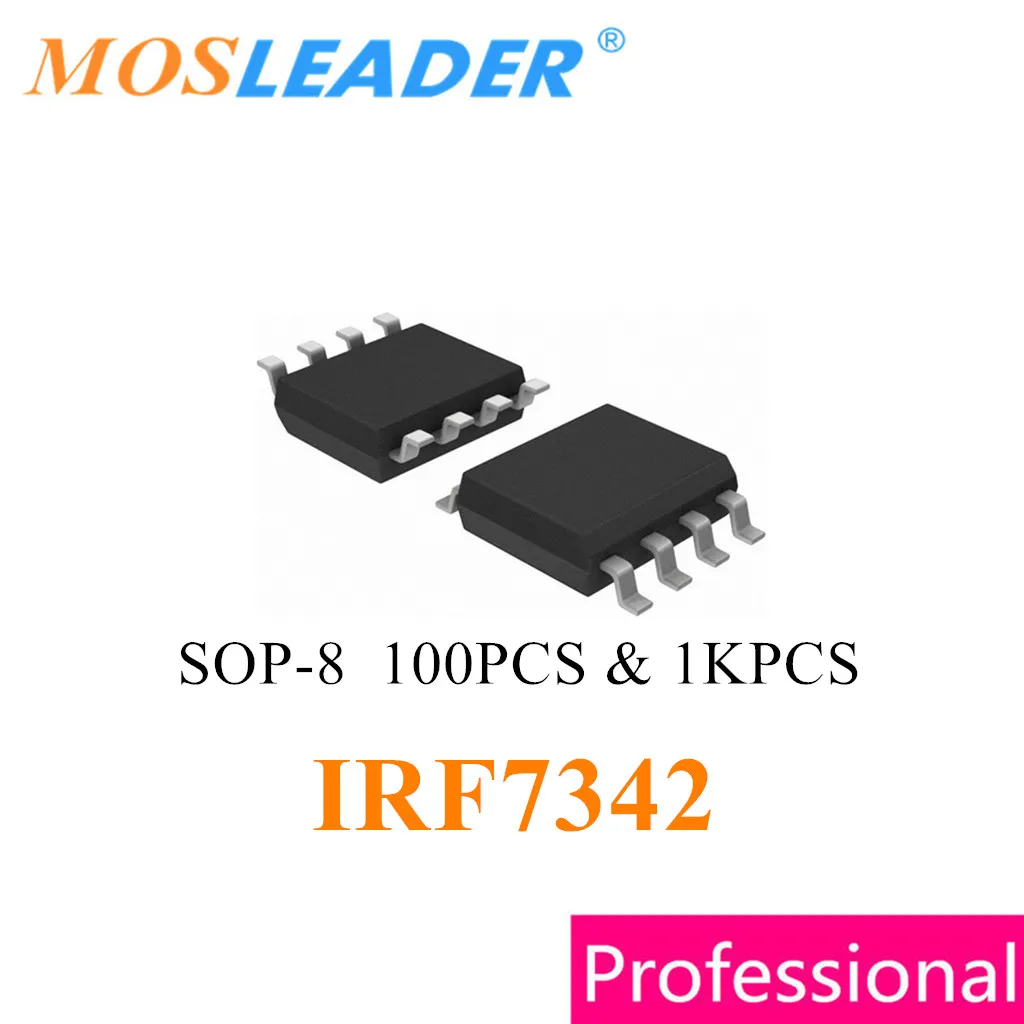 

Mosleader IRF7342 SOP8 100 шт. 1000 шт. IRF7342PBF IRF7342TRPBF IRF7342TR P-Channel 55V 3.4A, изготовленный в Китае, высококачественный МОП-транзистор