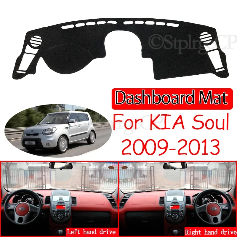 Anti-Slip Mat Dashboard Cover Pad Sunshade Dashmat Protect Carpet Anti-UV Accessories for KIA Soul 2009 2010 2011 2012 2013 AM