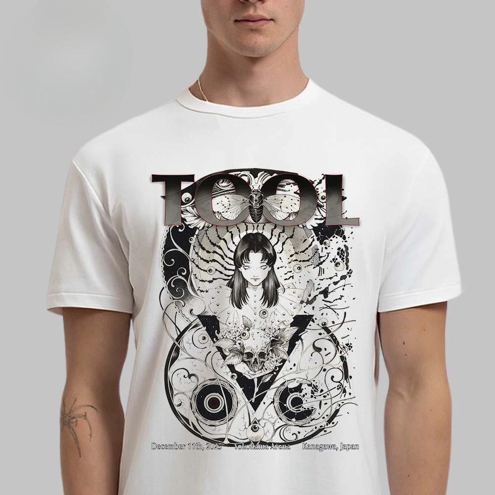 Top Tool Cotton Band Shirt Unisex Summer Short Sleeve Fashion Brand Tee Luxury Casual Vintage T-shirt