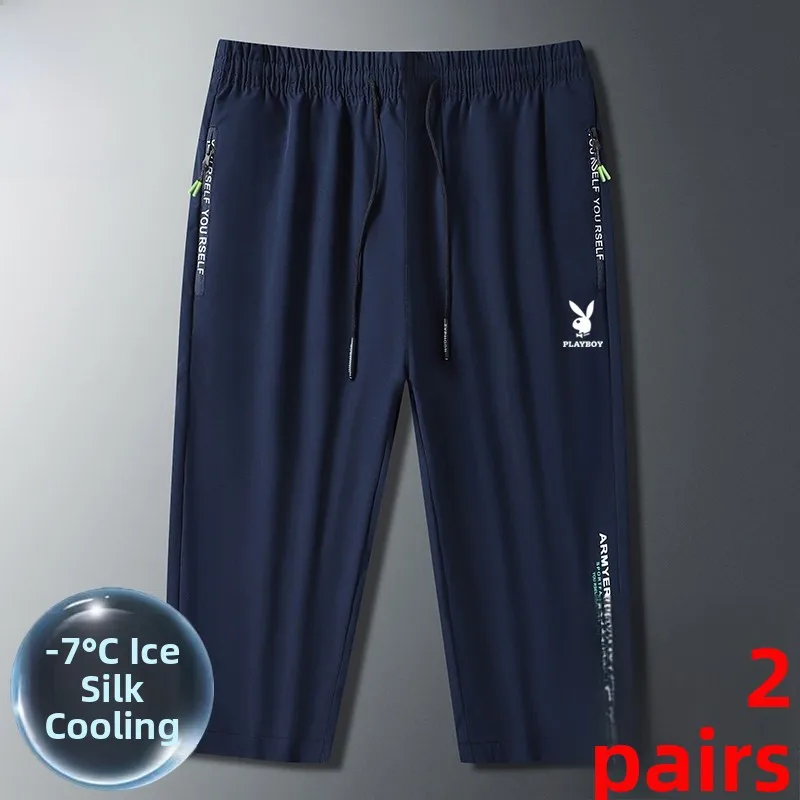 

Quick Dry Thin Men's Fitness Sports Pants Summer Casual Loose Running Shorts Brand Youth Active Style Straight Leg