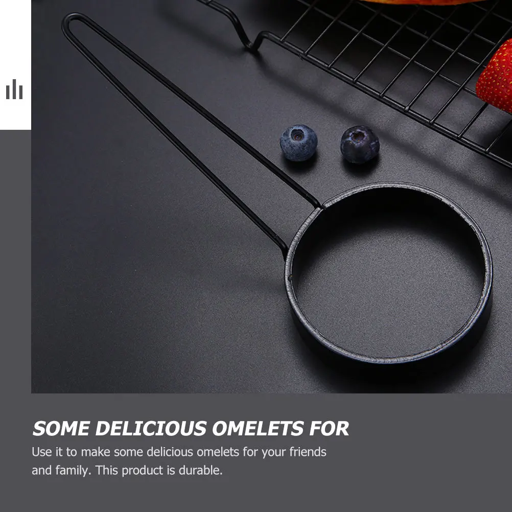 

Nonstick Egg Ring Stainless Steel Practical Omelette Mold Kitchen Tool Long Handle Egg Frying Mold Breakfast Use