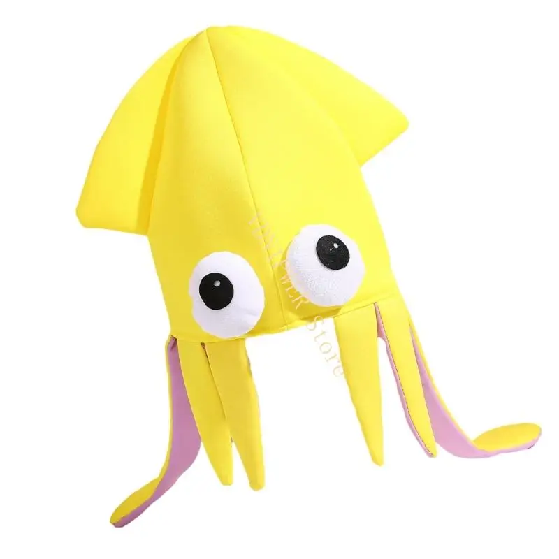 Comfortabele stoffen devilfish caps voor kostuums festivals cosplay evenement kinderen volwassenen d08e