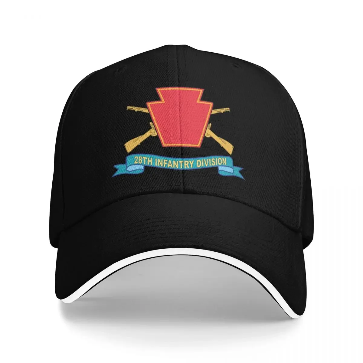 exercito-28a-divisao-de-infantaria-w-br-ssi-ribbon-x-300-bone-de-beisebol-chapeu-praia-golf-feminino-2025-masculino