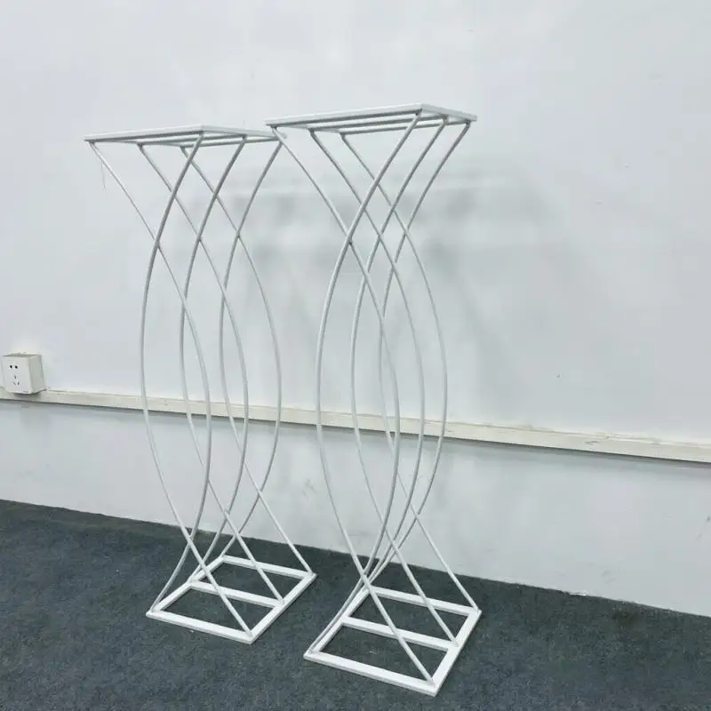 

6PCS Geometric Flower Stand Centerpiece Wedding Reception Banquet Table Decor Road Guide For Hotel Restaurant Home Vase Ornament