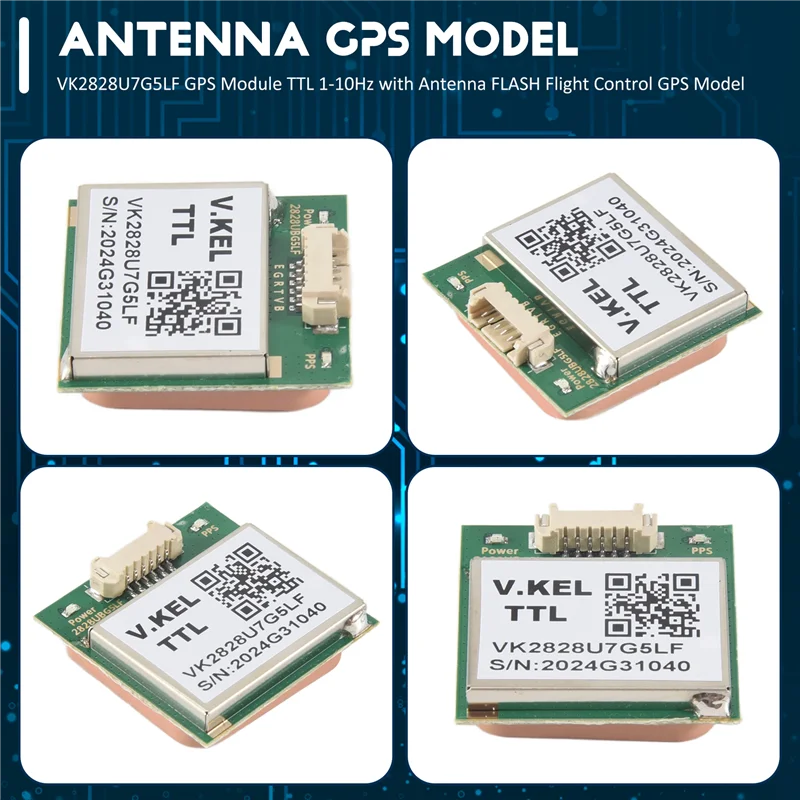 AU61-VK2828U7G5LF وحدة GPS TTL 1-10 هرتز مع هوائي فلاش التحكم في الطيران نموذج GPS