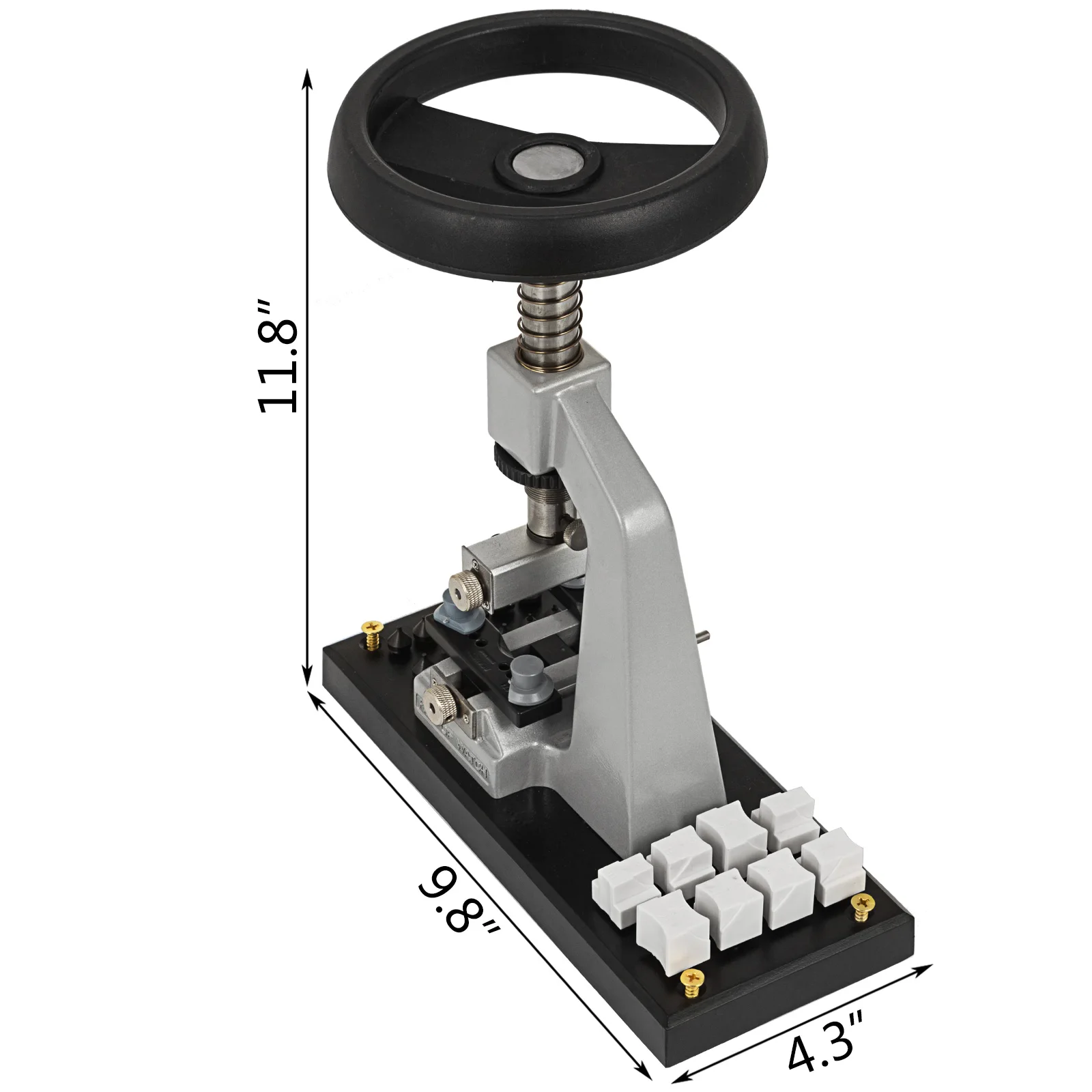 VEVOR Apricassa per Orologio 5700 10cm×25cm Apri Cassa 15cm, Set di Strumenti Apri Orologio 3 kg, con Supporto per Cinturino, Strumento per Riparazione con 12 Mandrini, per Riparatori di Orologi