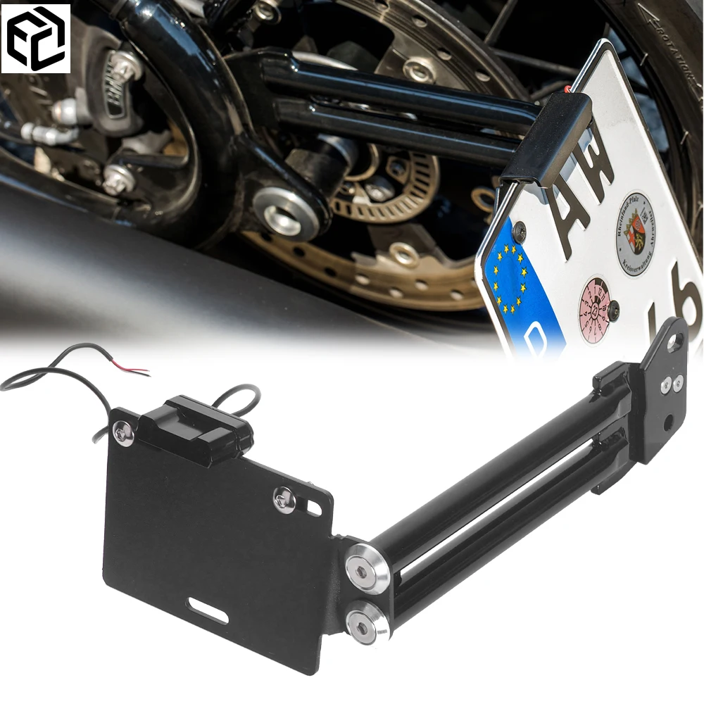 Motorcycle Rear License Side Plate Mount Number Holder Custom Stand For BMW R18 Classic 100 Years Accessorie