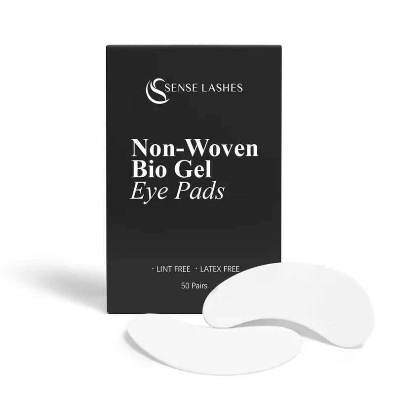 SENSE LASHES 50pcs Under Eyelash Pads Eye Pad Isolation Remove Non-woven Bio-Gel Eye Patches for Eyelash Extensions Makeup Tools