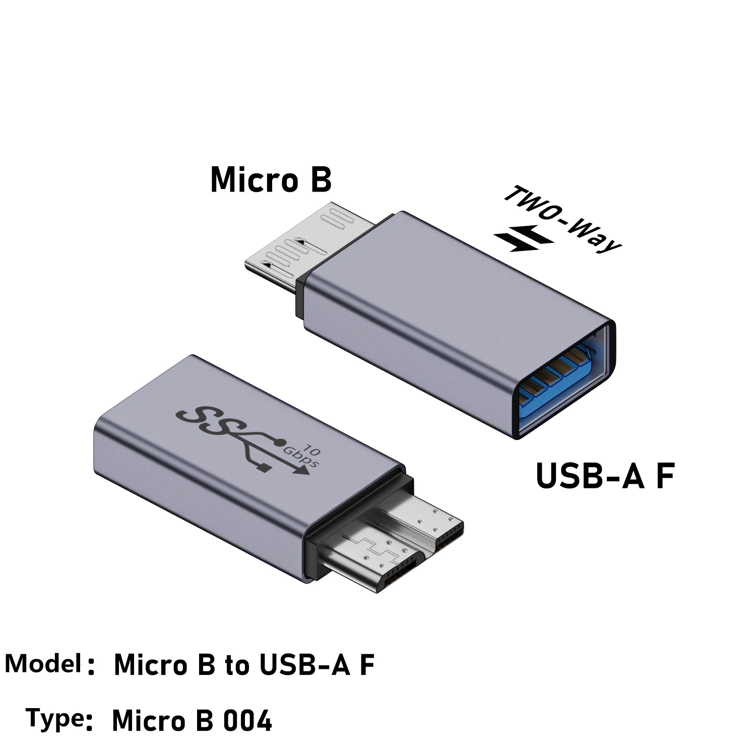 USB 3.1 Type C to Micro B USB 3.0 Adapter, USB 3.1 C Female to USB 3.0 Micro B Male Adapter Converter for Hard Drive Laptop