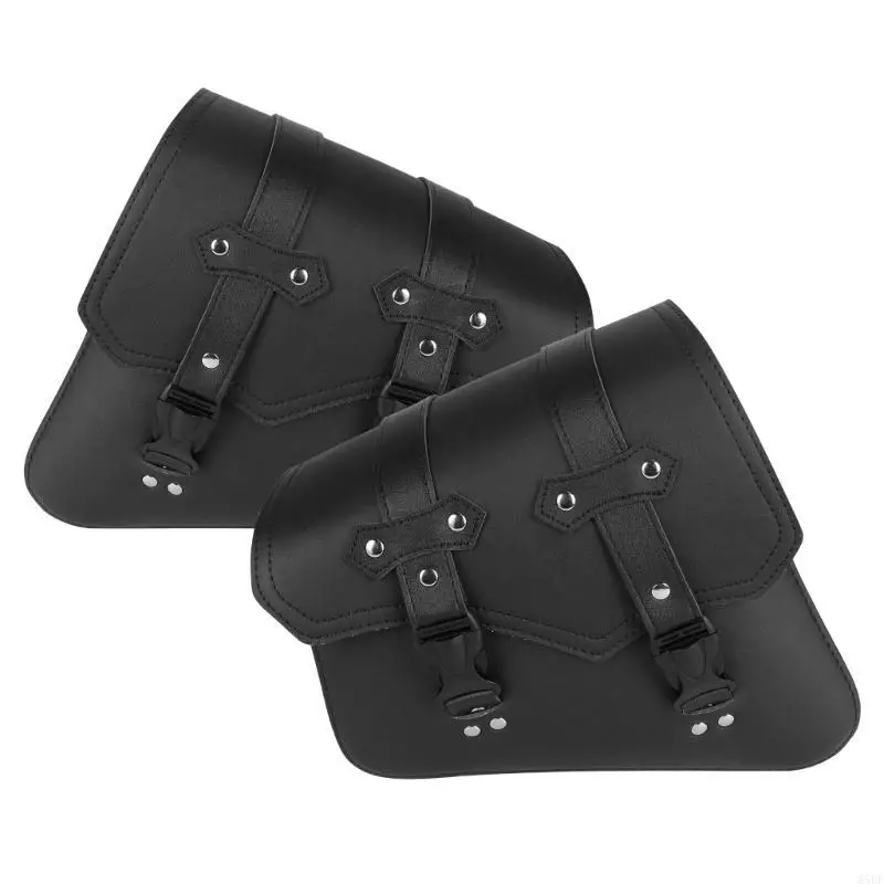 

Vintage Motorcycle Saddle Bags Waterproof PU Leather Side Bags for Universal Fit