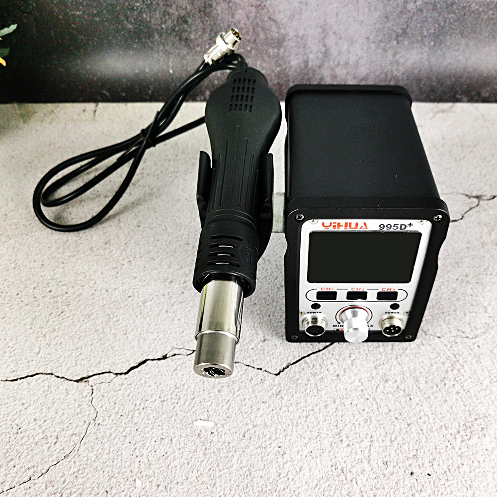 Stacja lutownicza SMD Stacja lutownicza BGA Naprawa telefonu Stacja spawalnicza YIHUA 995D + 650W Pistolet na gorące powietrze Narzędzie do naprawy obwodów Smd
