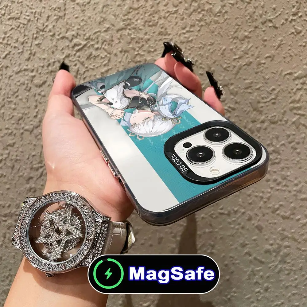 

Wuthering Waves Jinhsi Phone Case for iPhone 16 15 14 13 12 11 Pro Max Plus MagSafe Translucent Colour Printing Pretty Luxury