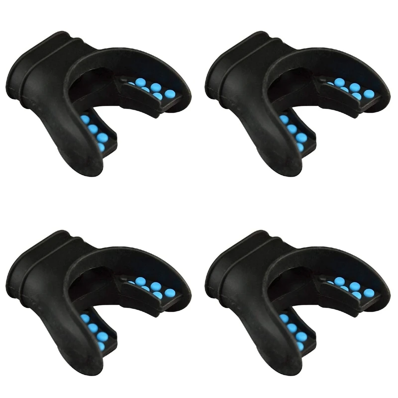 4x snorkel bocal regulador mergulho bocal acessório universal substituição mergulho silicone respirador azul