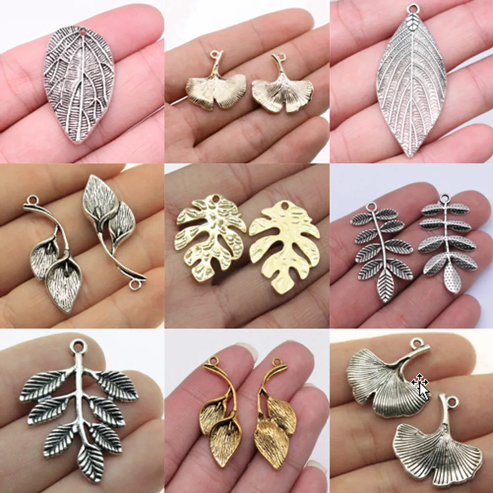 Bulk Charms For Jewelry Making Kit Pendant Diy Jewelry Accessories Ginkgo Biloba Charms