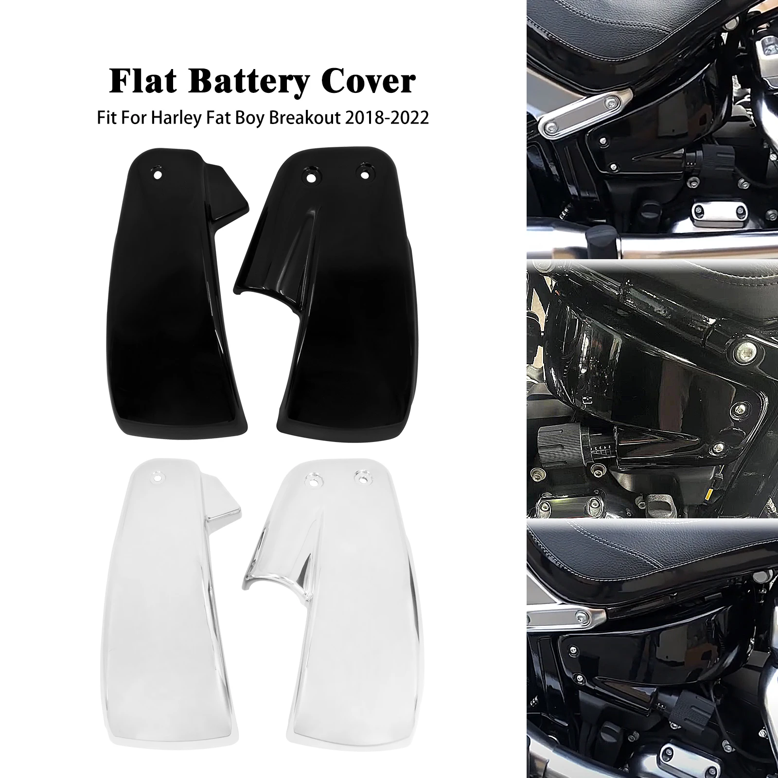 Motorcycle Battery Side Cover Fairing Left & Right For Harley M8 Softail Breakout Fat Boy Bob Sport Glide 2018-2021 2022 FXDR