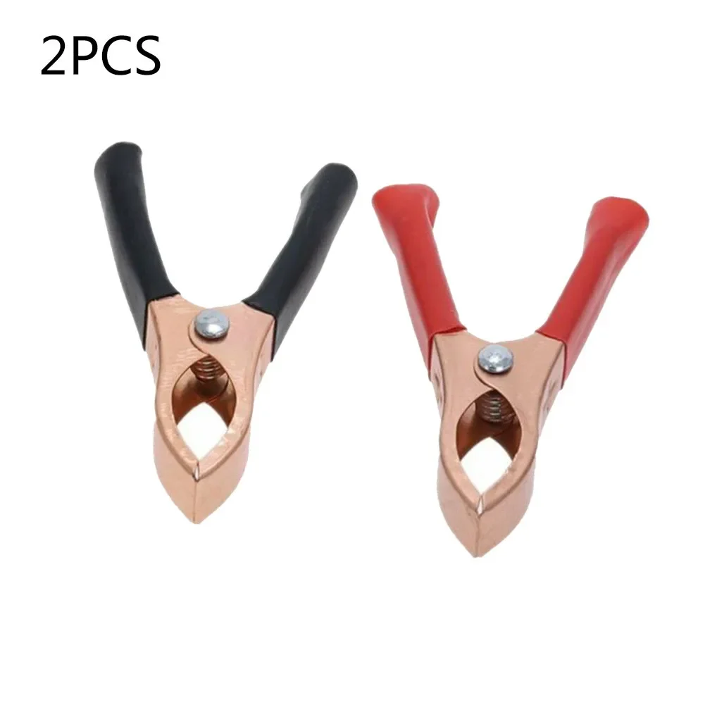 2Pcs Alligator Clips 30A 70mm Crocodile Clip Car Van Battery Test Lead Clips Alligator Clips Connect Socket Plug For Battery Hom