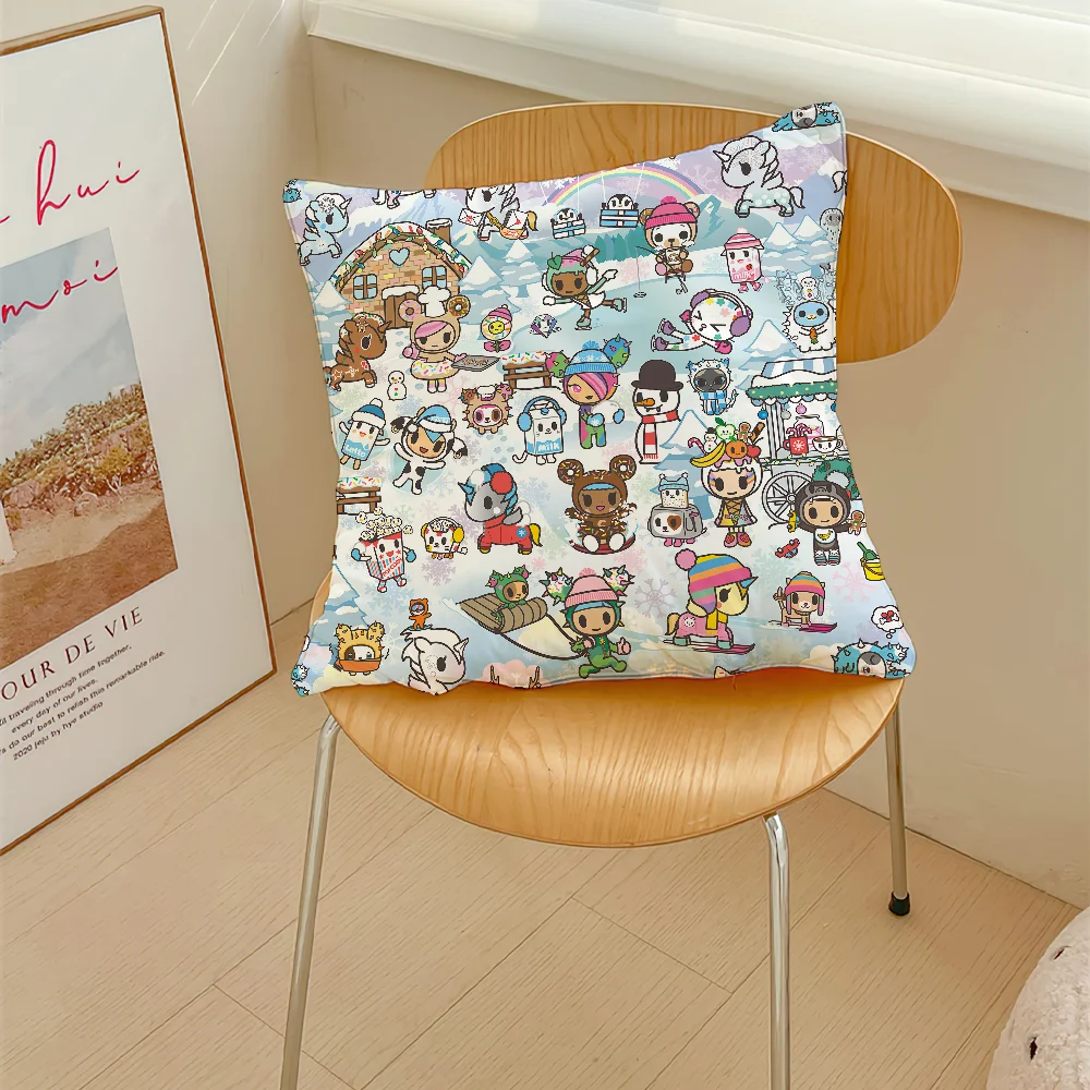 Japan Tokidokis Pillow Case Sofa Decorative Home Double-sided Printing Short Plush Cushion Cover